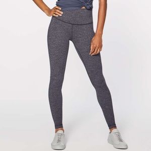 Lululemon Wunder Under Hi-Rise Tight Luon Variegated Knit Black Heathered Black